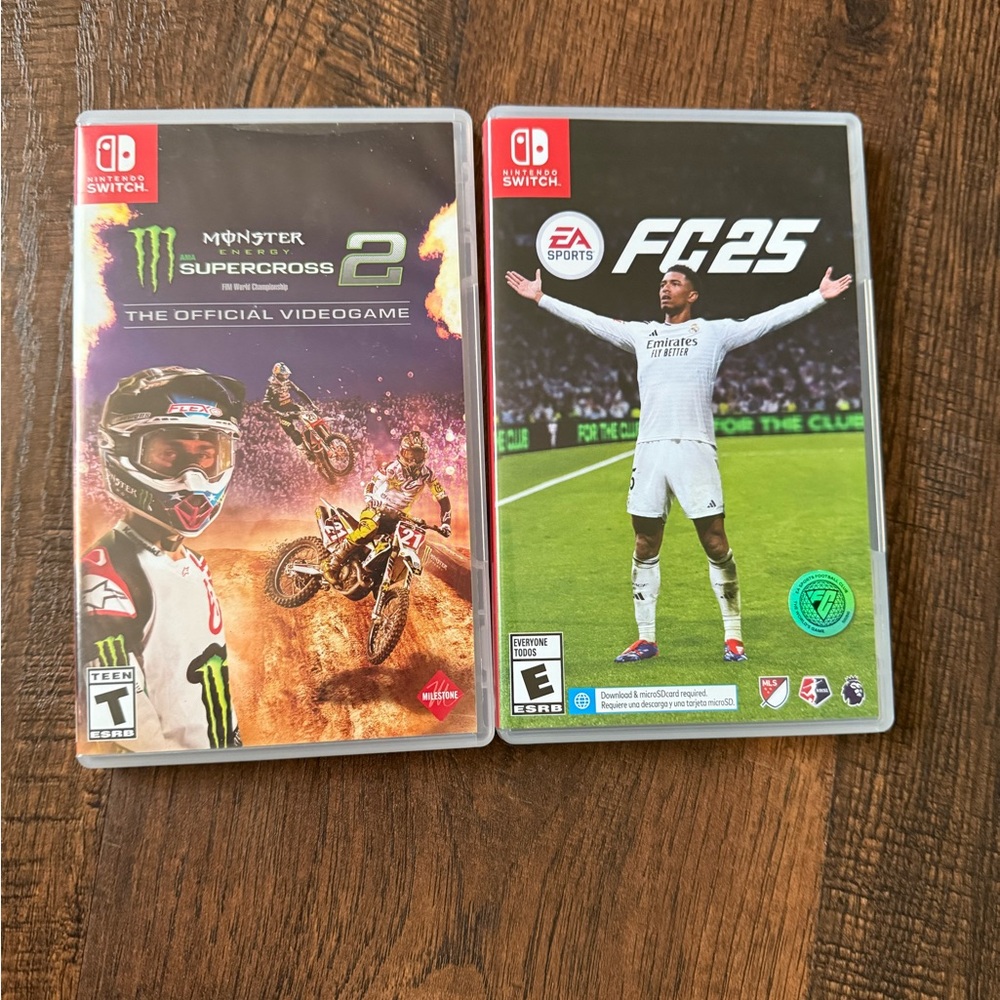 Nintendo Switch Monster Supercross 2 and FC25 Game Bundle